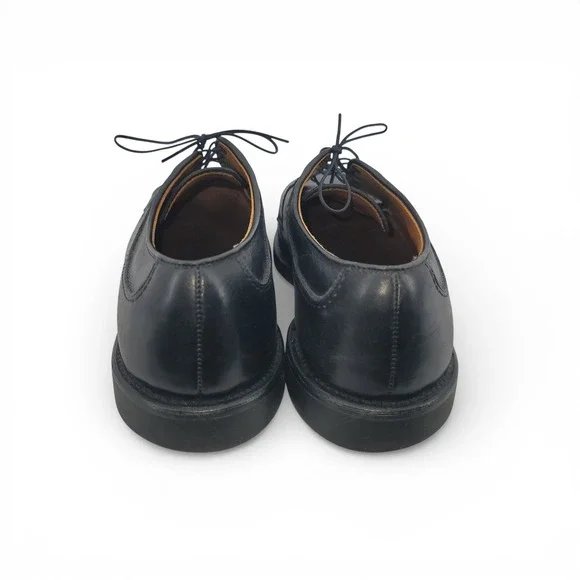 Allen Edmonds Mens 10D Stockbridge Shoes Leather Black Split Toe Blucher USA